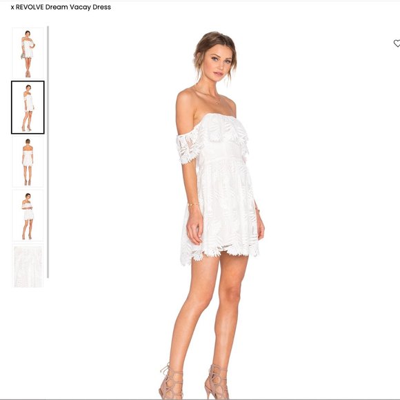 Lovers and Friends x REVOLVE Dream Vacay Dress, White, Off Shoulder, Small - Picture 12 of 15